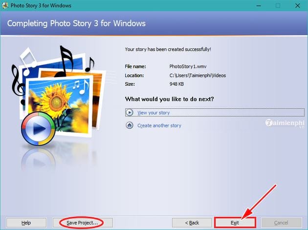 huong dan su dung photo story 3 for windows 14