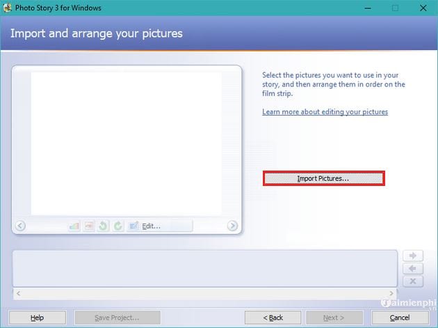 Hướng dẫn sử dụng Photo Story 3 for Windows