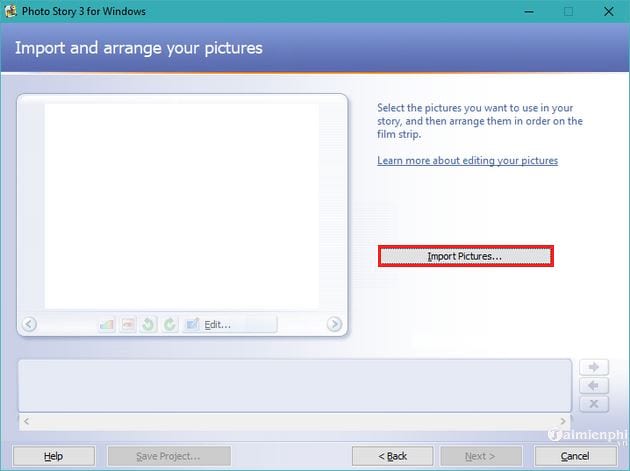 huong dan su dung photo story 3 for windows 3