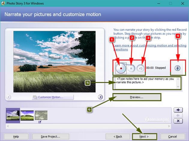 huong dan su dung photo story 3 for windows 8