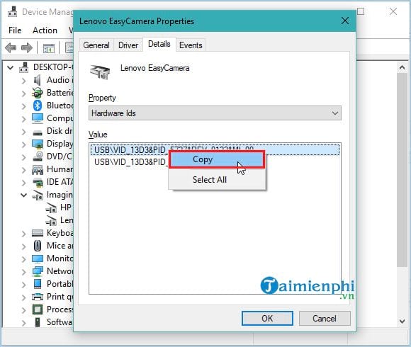 huong dan tim driver windows 10 bang id seri phan cung 6