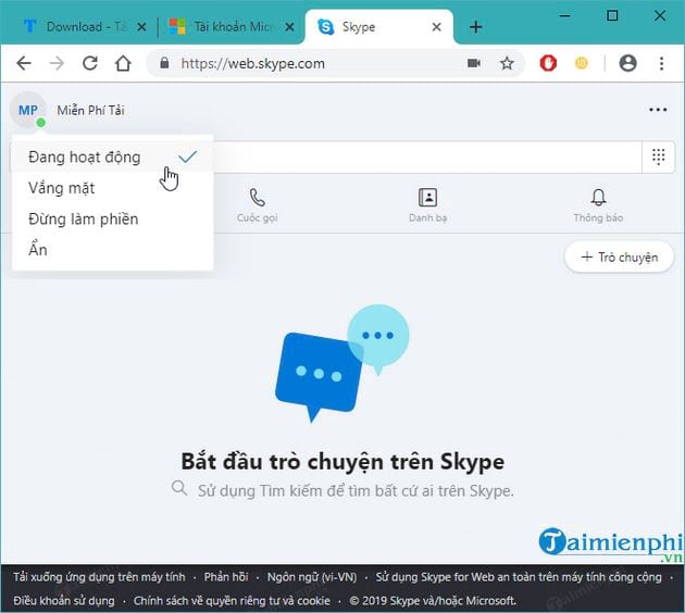 Cách tạo tài khoản Skype trên web