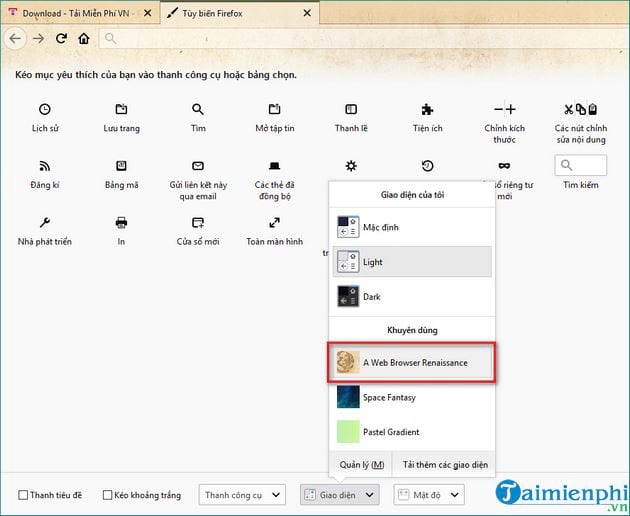 Cách tùy biến giao diện Firefox
