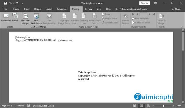 tao label trong word 2016 tao nhan tren word 2016 6