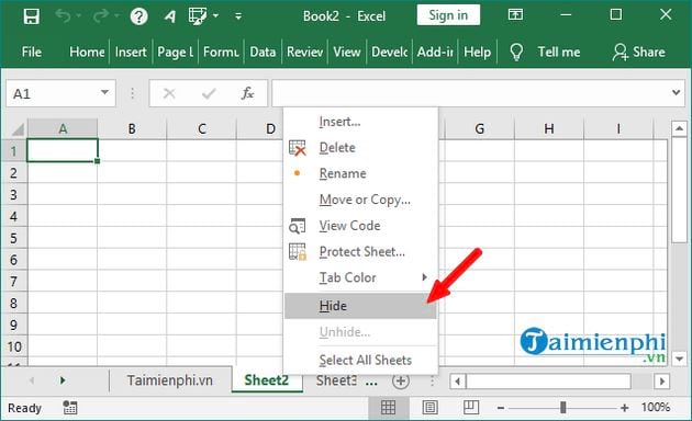 Cách hiển thị Sheet Tab trong Excel khi bị ẩn