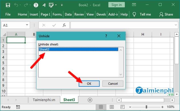 Cách hiển thị Sheet Tab trong Excel khi bị ẩn