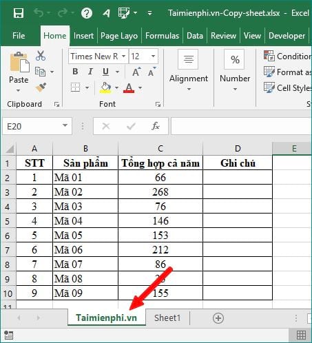 Hướng dẫn copy sheet từ file Excel này sang file Excel khác 3
