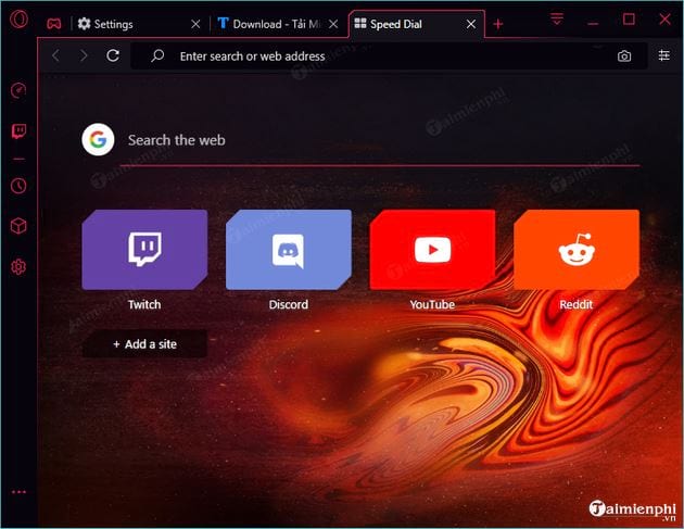 Cách đổi giao diện Opera GX