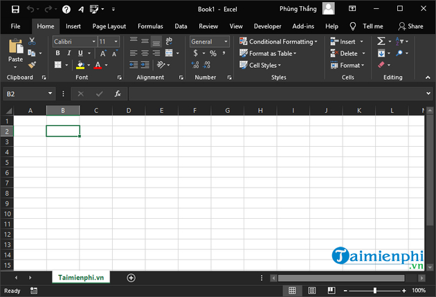 huong dan bat che do mau toi tren office 2019 qua options