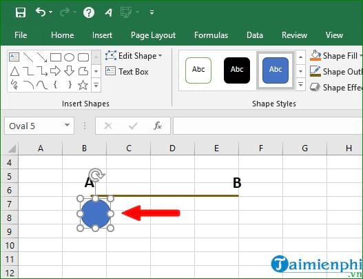 Cách vẽ đường thẳng trong Excel