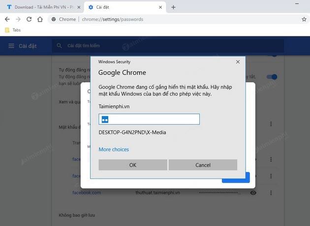 Cách xem mật khẩu đã lưu trên Chrome