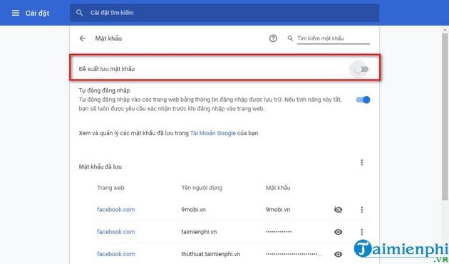 Cách xem mật khẩu đã lưu trên Chrome