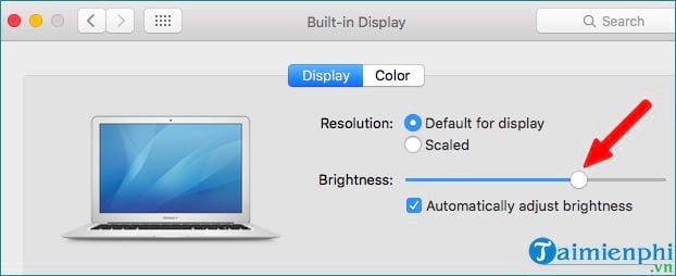 Tăng giảm độ sáng màn hình Laptop Macbook