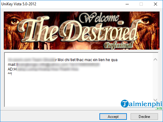 tai va cai dat unikey vista 4