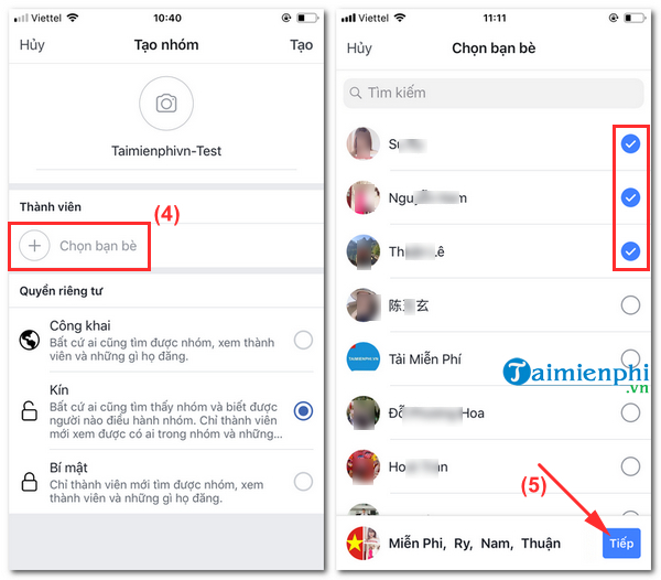 how to group facebook on iphone