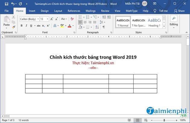 cach chinh kich thuoc bang trong word 2019 5