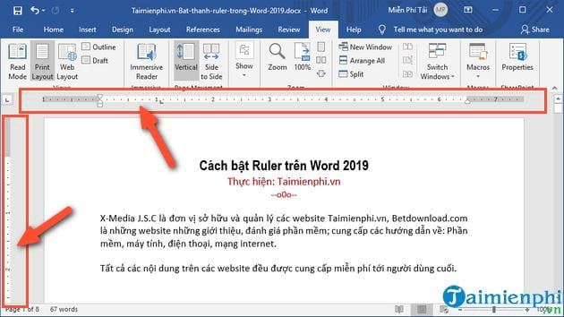 cach bat ruler tren word 2019 3