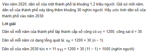 Giải toán lớp 11 trang 51 sách KNTT tập 1, Cấp số cộng 12 giai toan lop 11 trang 51 sach kntt tap 1 cap so cong 7