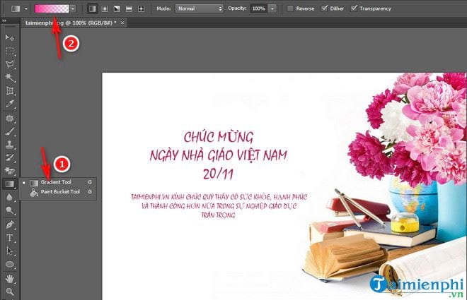 Cách làm thiệp chúc mừng cực đẹp bằng Photoshop mới nhất