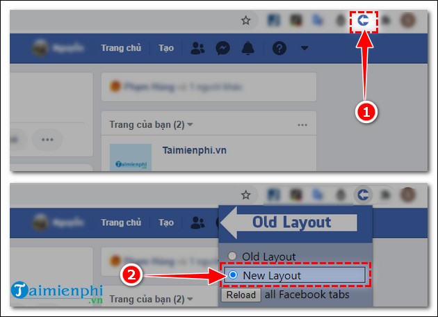 extension to transfer facebook interface