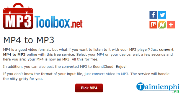 Top website chuyển MP4 sang MP3 online