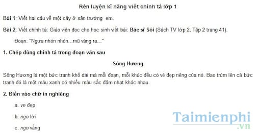 Tổng hợp bài tập Toán, tiếng Việt, tiếng Anh lớp 1