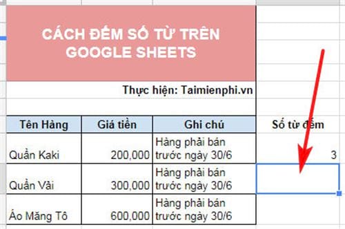 Cách đếm số từ trên Google Sheets 11 cach dem so tu tren google sheets 6