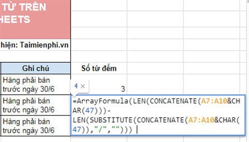 Cách đếm số từ trên Google Sheets 12 cach dem so tu tren google sheets 7