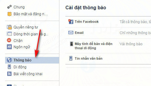 Cách tắt thông báo Email nhóm trên Facebook