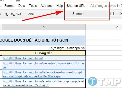 Link Rút Gọn Link Google Sheet S) Để Chia Sẻ Link Rút Gọn Kiếm Tiền - Trần  Hưng Đạo