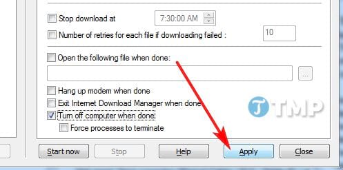 Cách hẹn giờ tắt máy tính bằng IDM khi tải file xong
