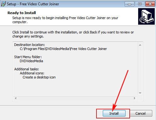 Cách cài đặt Free Video Cutter Joiner