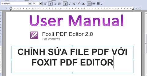 chinh sua file pdf voi foxit pdf editor