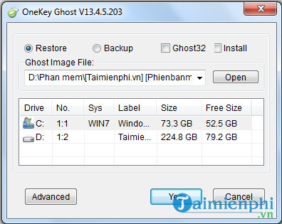 Cách tải và cài đặt Onekey Ghost trên máy tính