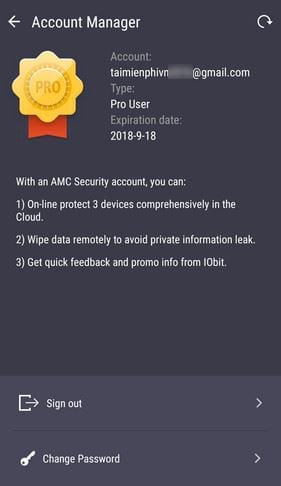 android amc security code