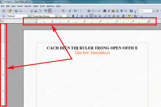 cach hien thi ruler trong open office 4