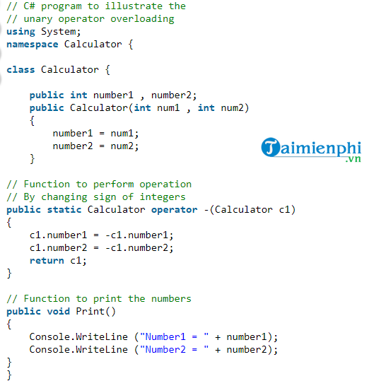 Nạp chồng toán tử (Operator Overloading) trong C#