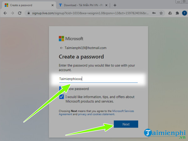 Tạo tài khoản Hotmail