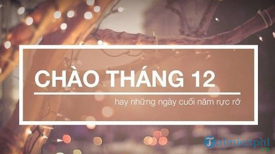 Hình ảnh chào tháng 12 làm STT