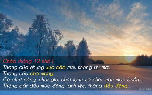 Tổng hợp với hơn 100 hình ảnh chào tháng 12 đẹp hay nhất thtantai2eduvn
