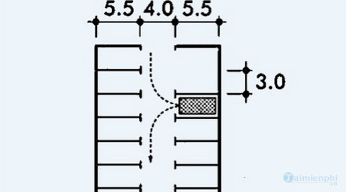 Kích thước bãi đỗ xe tiêu chuẩn, chỗ để xe máy, ô tô