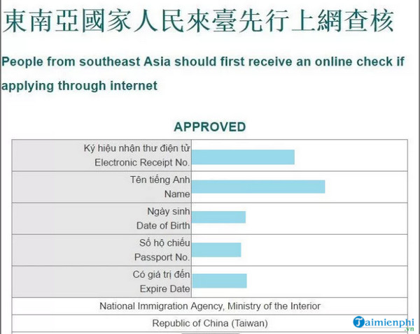Cách xin Visa du lịch Đài Loan tự túc