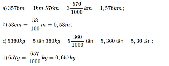 Giải Toán lớp 5 trang 153, 154, Ôn tập về đo độ dài và khối lượng (Tiếp theo)