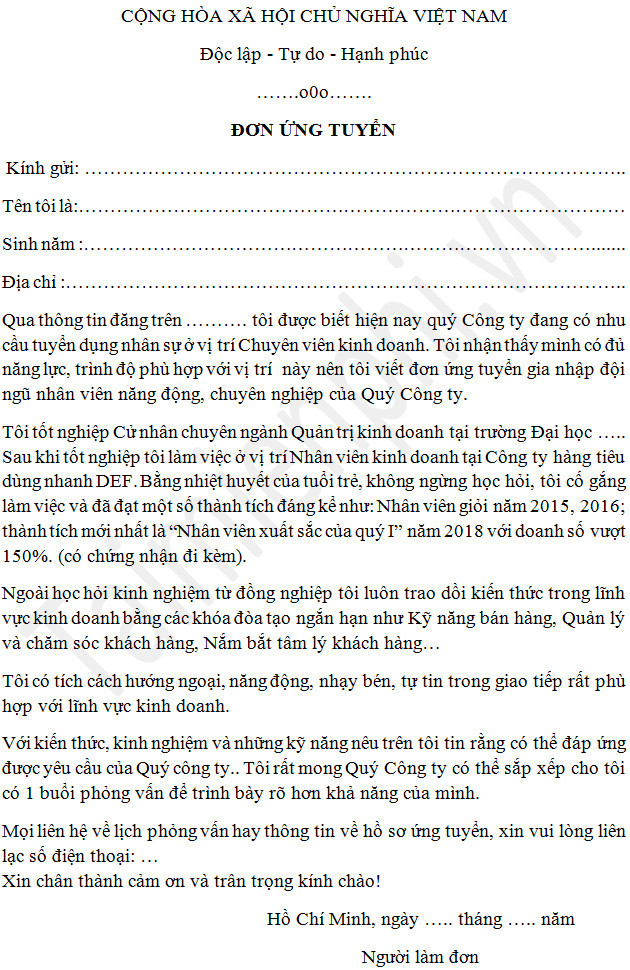 Mẫu Email xin việc làm chuẩn, thư xin việc