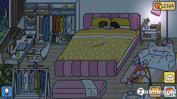 Mẫu phòng ngủ trong game Adorable Home đẹp, sang chảnh