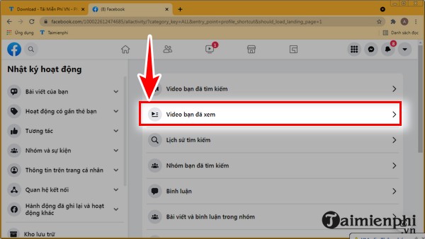 Cach xoa nhieu video tren Facebook bang dien thoai