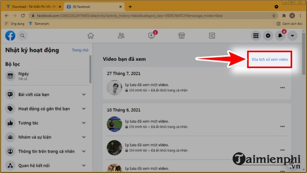 Cach xoa video da xem tren Google