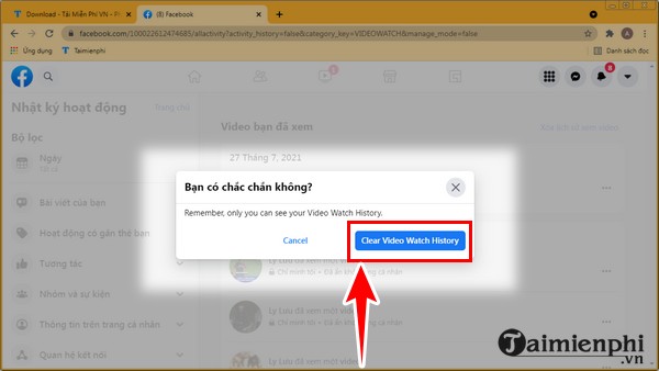 Cach xoa video da xem tren fb nhanh nhat