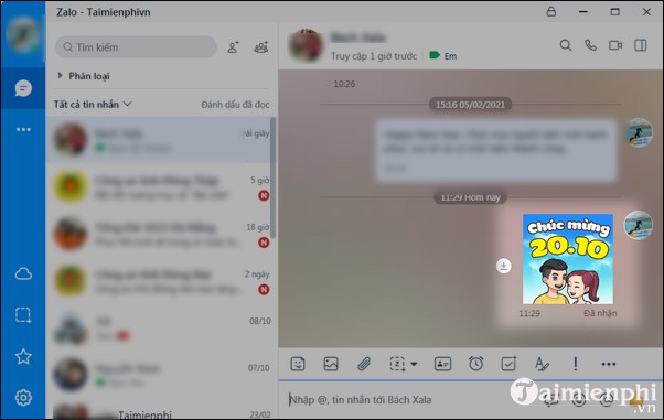 cach gui thiep 20 10 zalo