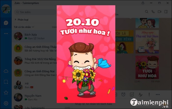 Sticker chuc mung sinh nhat Zalo